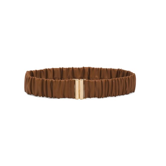 LA VIA Cuoio Made In Italy Pleated Bustier Belt - Picture 1 of 1